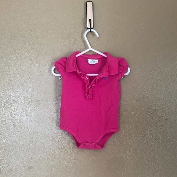 Ralph Lauren Pink Ruffle One-piece Size 6M - Picture 1 of 6